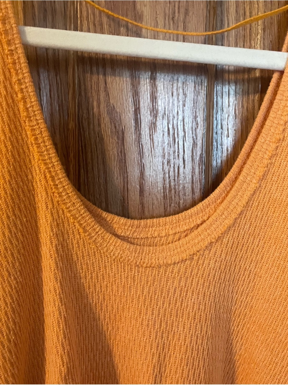 We The Free Scoop Neck Ribbed Tank Sweater - Orange